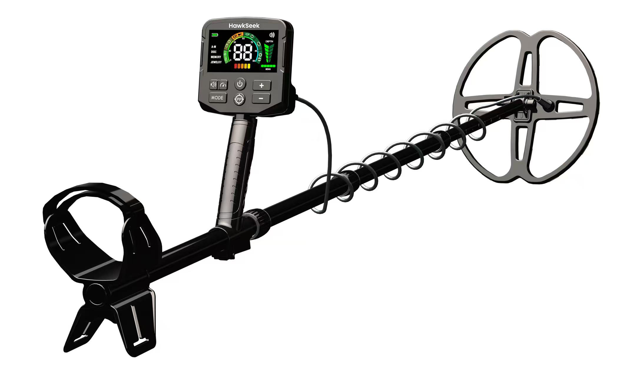 Hawkseek Metal Detector for Adults Waterproof, Professional Gold Detector Kit with High Accuracy, 10" IP68 Coil, Backlight LCD Display, 5 Modes, Advanced DSP Chip for Treasure Hunting